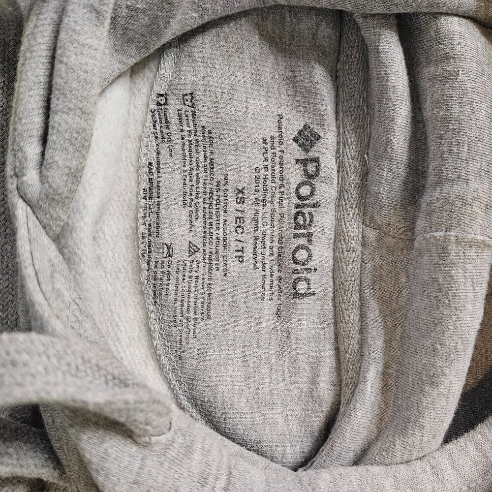 Polaroid gray hooded sweatshirt - size Xsmall - Picture 4 of 5